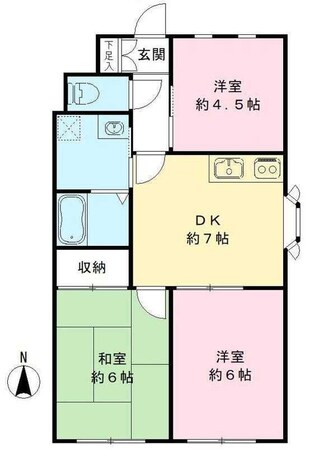 ウエストエンドAの物件間取画像